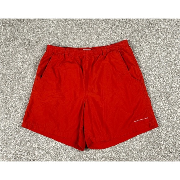 Columbia Other - Columbia PFG Shorts Mens Large Red Swim Trunks Fishing Omni Shade Linerless